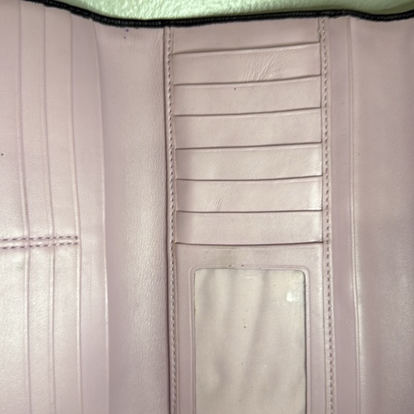 Coach Chelsea Black Leather Credit Card Trifold Long Wallet 100% authentic - Picture 10 of 14